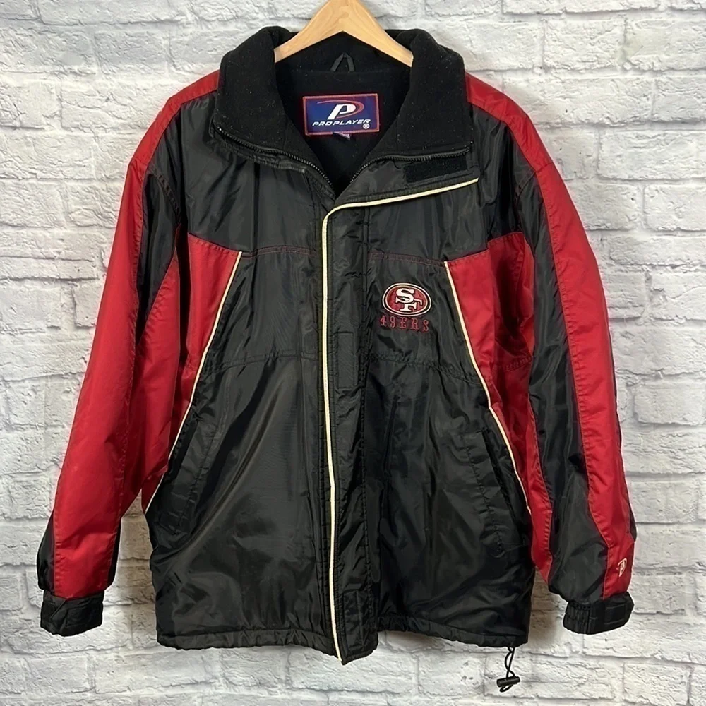 Vintage proplayer 49ers red/black parka | size large | flawed